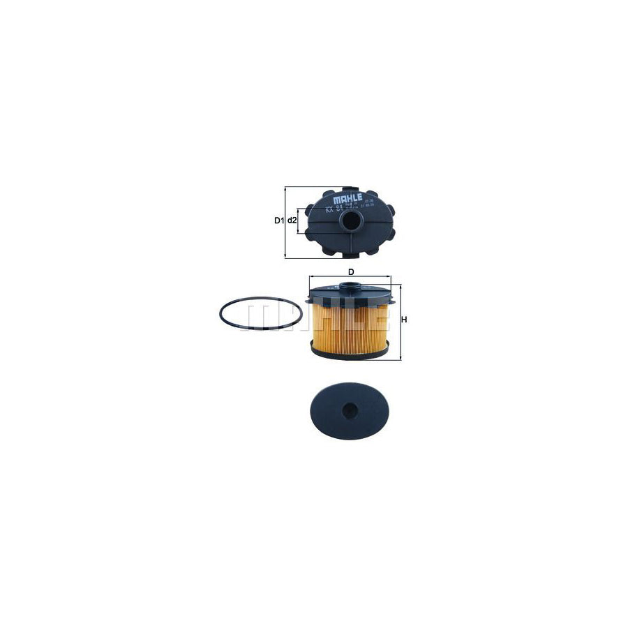 MAHLE ORIGINAL KX 84D Fuel filter Filter Insert