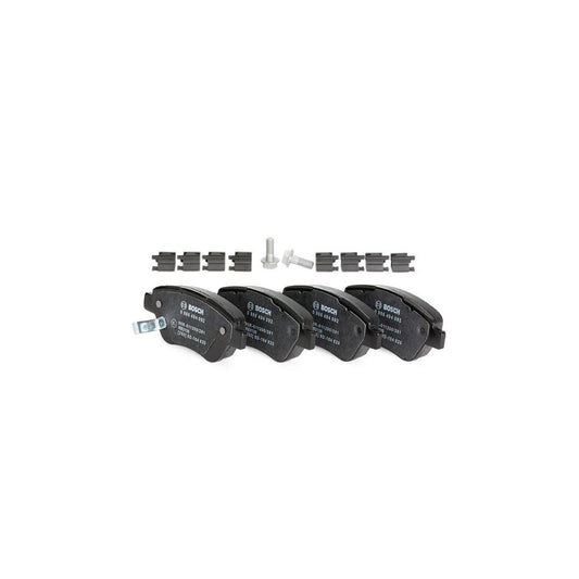 Bosch 0986494092 Brake Pad Set With Acoustic Wear Warning With Anti Squeak Plate With Bolts Screws With Accessories With Spring BP1002