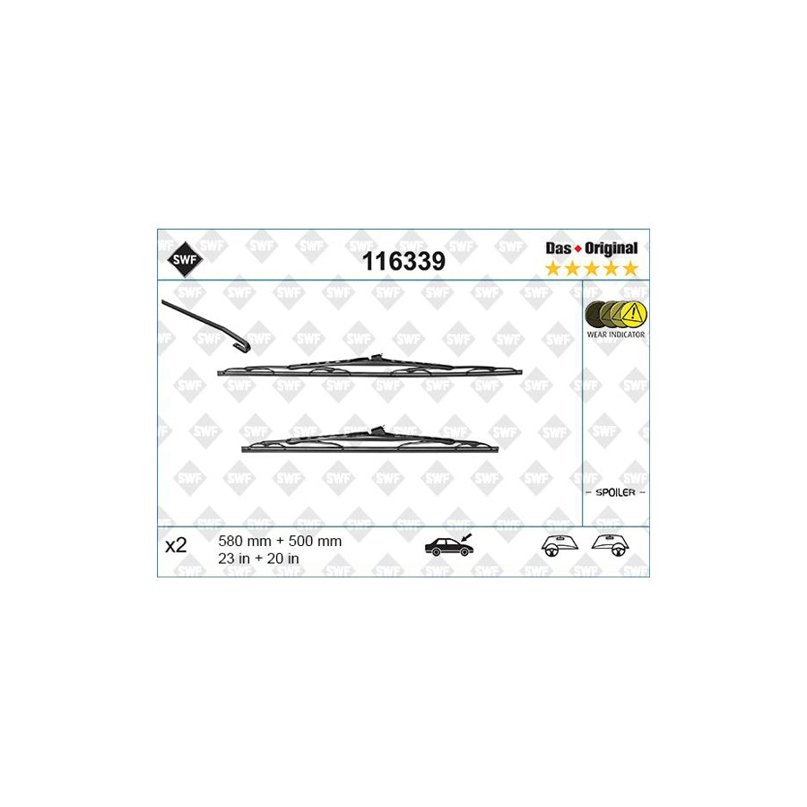 Swf Original 116339 Wiper Blade For BMW 3 Series | Duco Car Parts UK Car Parts