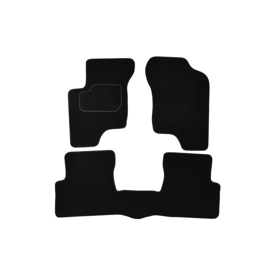 CUSTOPOL Tailored HYU45S Floor mat set for HYUNDAI Getz (TB) Textile, Front and Rear, Quantity: 4, Grey