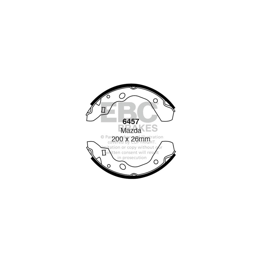 EBC 6457 Mazda 3 Rear Brake Shoes 1 | Duco Car Parts UK Car Parts