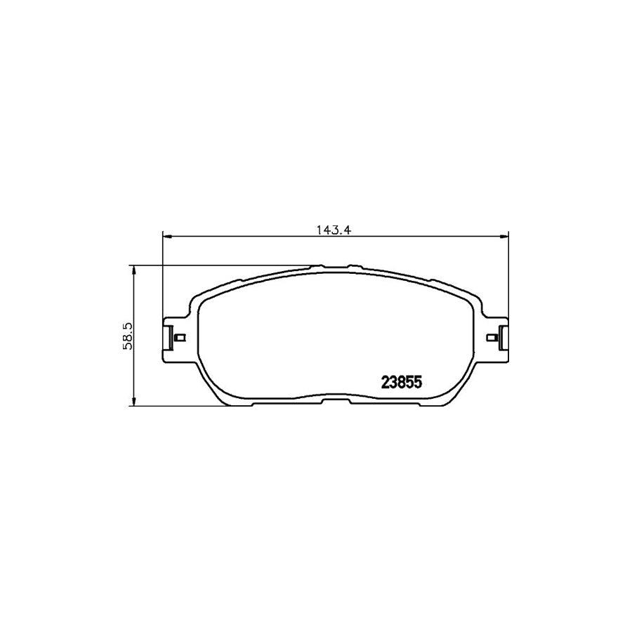 Hella 8DB 355 014 441 Brake Pad Set Not Prepared For Wear Indicator