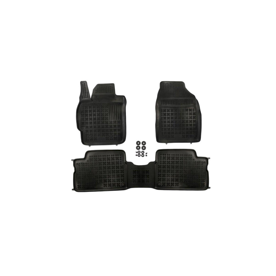 REZAW PLAST Tailored 201401 Floor mat set Elastomer, Front and Rear, Quantity: 3, Black