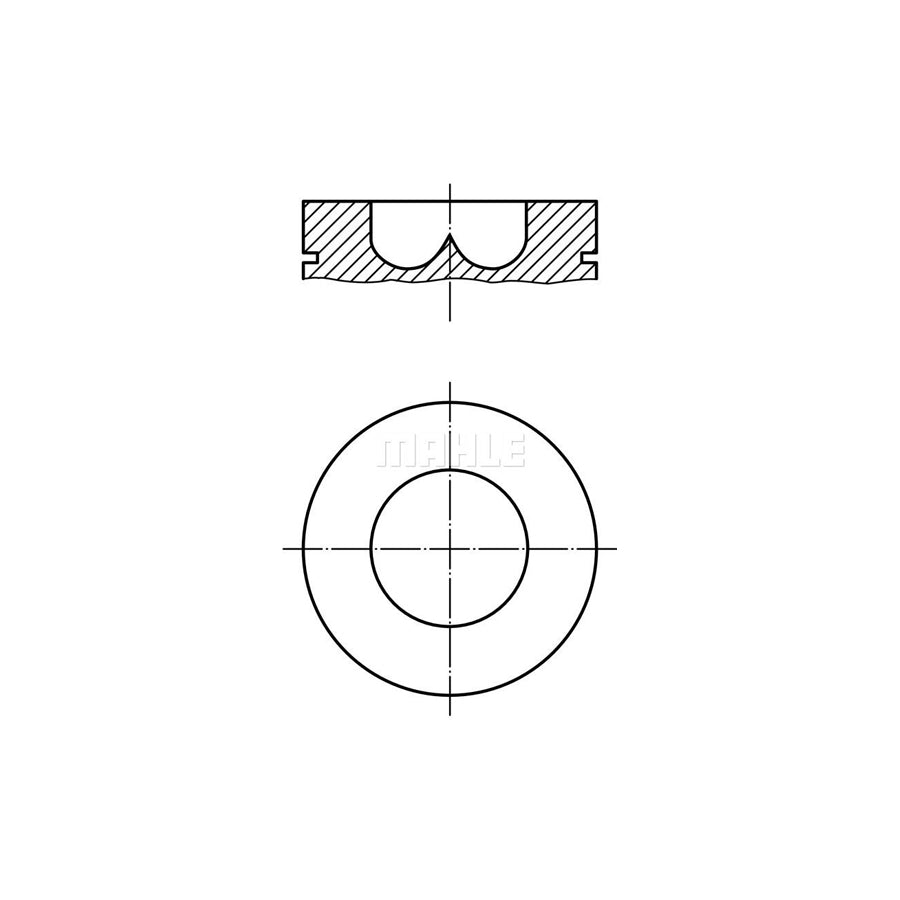MAHLE ORIGINAL 008 05 02 Piston 93,6 mm, with piston ring carrier, without cooling duct