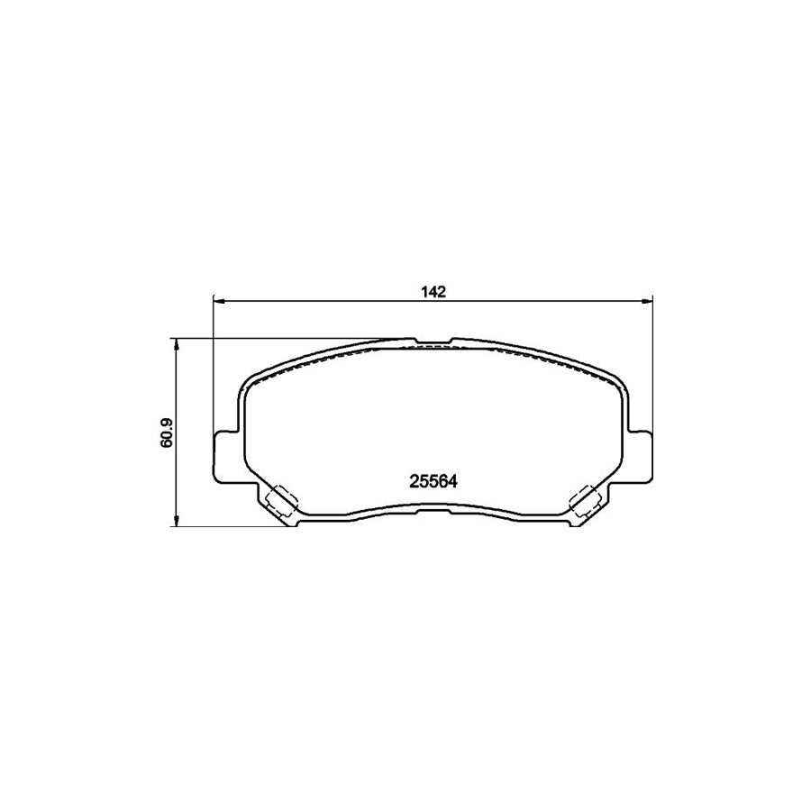 Hella 8DB 355 020 511 Brake Pad Set Incl Wear Warning Contact