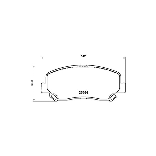 Hella 8DB 355 020 511 Brake Pad Set Incl Wear Warning Contact
