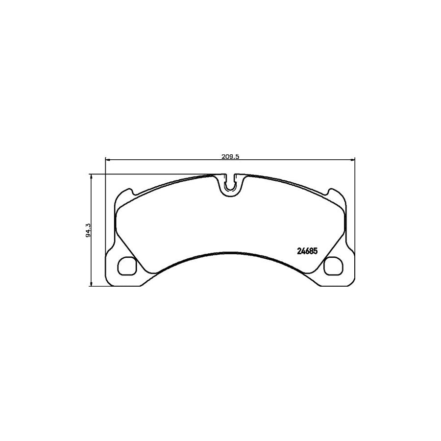 Hella 8DB 355 015 131 Brake Pad Set For Porsche Cayenne 92A Prepared For Wear Indicator With Accessories