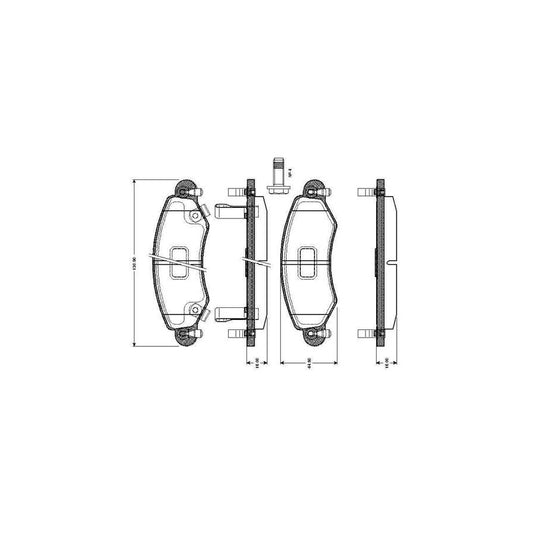 Bosch 0986Tb2344 Brake Pad Set Excl Wear Warning Contact With Accessories