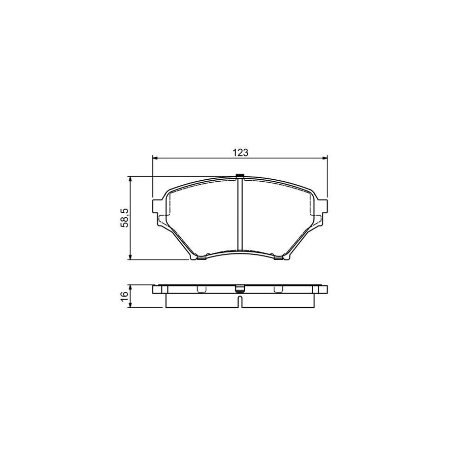 Bosch 0986494225 Brake Pad Set For Mazda Mx 5 Ii Nb With Acoustic Wear Warning With Anti Squeak Plate With Mounting Manual BP1160