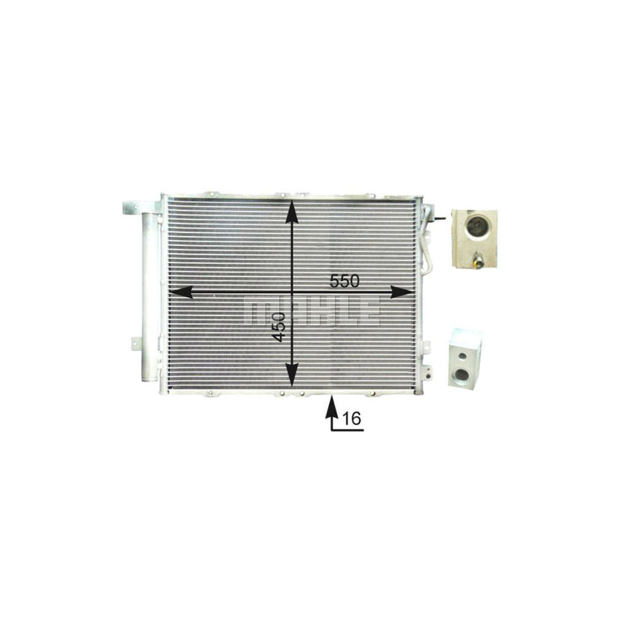 MAHLE ORIGINAL AC 429 000P Air conditioning condenser with dryer