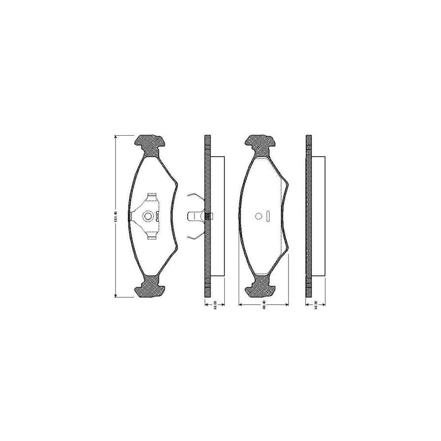 Bosch 0986Tb2067 Brake Pad Set Excl Wear Warning Contact With Accessories