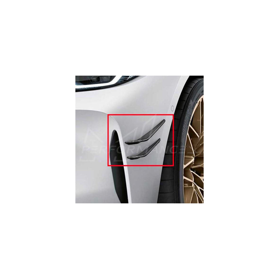 Genuine BMW G80 G82 M Performance Carbon Fibre Front Flicks - Pair (M3, M3 Competition, M4 & M4 Competition)