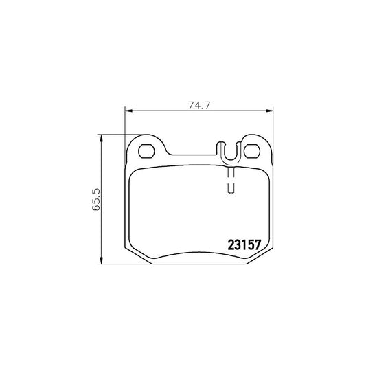 Hella 8DB 355 008 831 Brake Pad Set Prepared For Wear Indicator