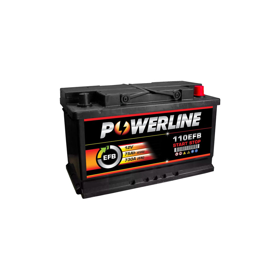 Powerline 110 EFB Start Stop Car Battery 75Ah