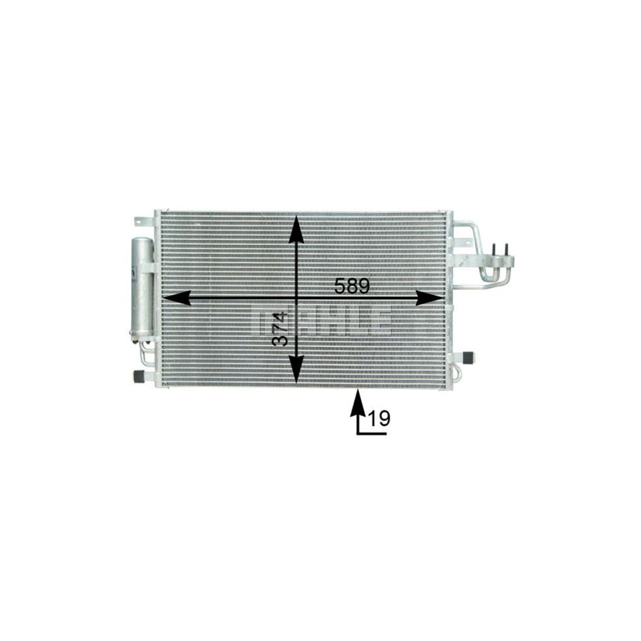 MAHLE ORIGINAL AC 399 000S Air conditioning condenser with dryer
