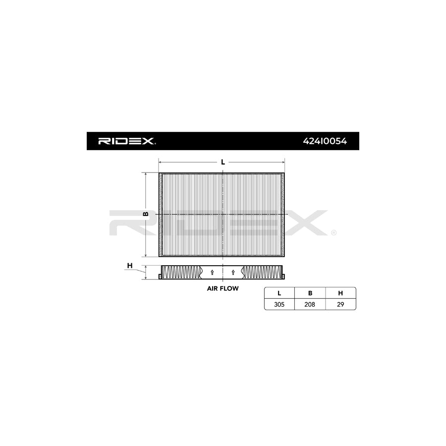 Ridex 424I0054 Pollen Filter | Duco Car Parts UK Car Parts