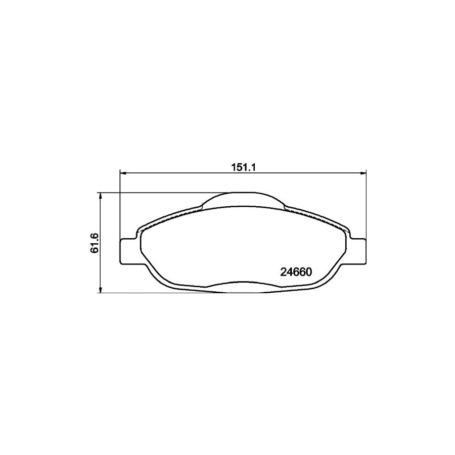 Hella 8DB 355 013 911 Brake Pad Set Not Prepared For Wear Indicator With Brake Caliper Screws With Accessories