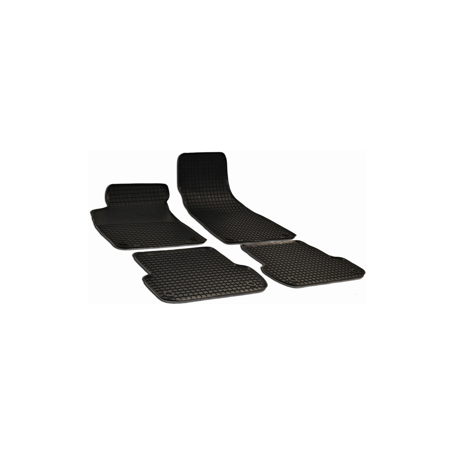 WALSER Tailored 50308 Floor mat set for AUDI A4 Elastomer, Front and Rear, Quantity: 4, Black