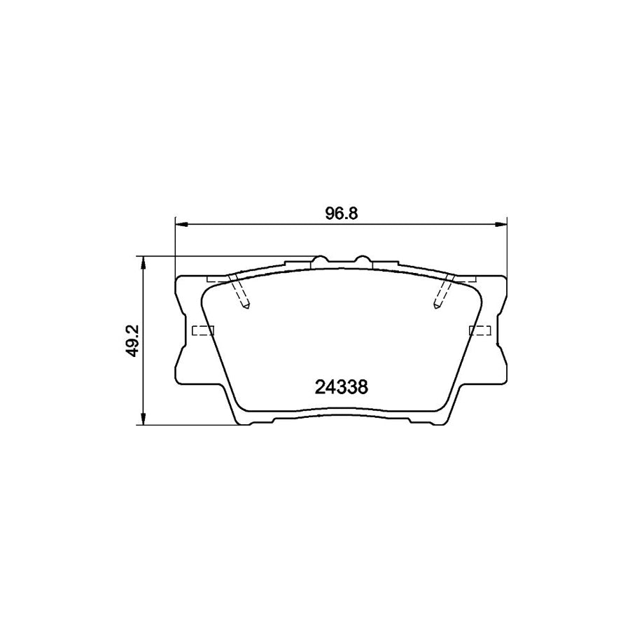 Hella 8DB 355 006 881 Brake Pad Set Not Prepared For Wear Indicator