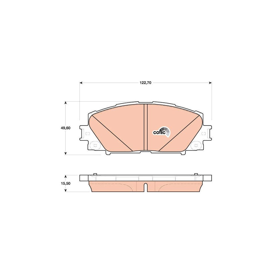 TRW Cotec Gdb4173 Brake Pad Set Not Prepared For Wear Indicator