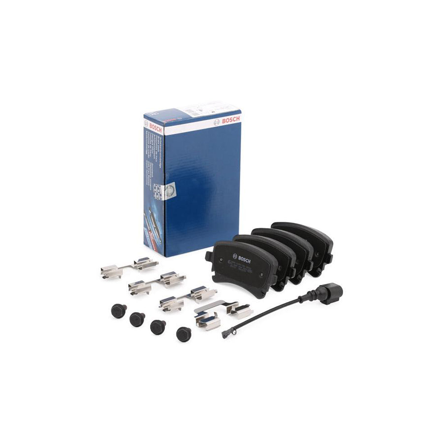 Bosch 0986494583 Brake Pad Set Incl Wear Warning Contact With Anti Squeak Plate With Bolts Screws With Accessories With Spring BP1018