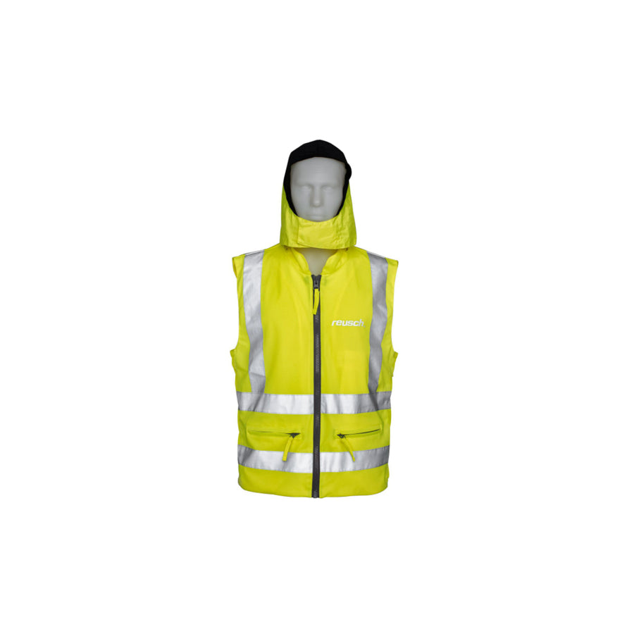 reusch WARNWESTE 1.0 32084109010 Hi-vis vest Yellow, L, pockets, zip, EN ISO 20471: 2013