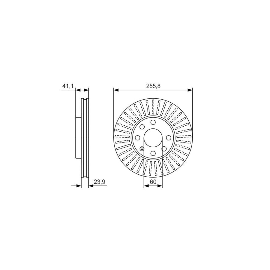 BOSCH 0 986 479 R76 Brake Disc Vented Oiled