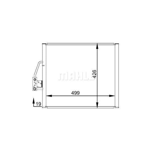 MAHLE ORIGINAL AC 277 000S Air conditioning condenser without dryer