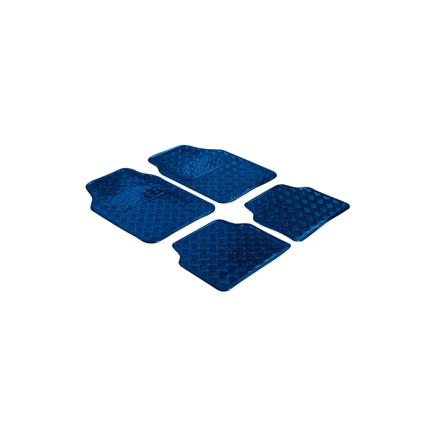 WALSER Universal fit 28022 Floor mat set Elastomer, Front and Rear, Quantity: 4, Blue