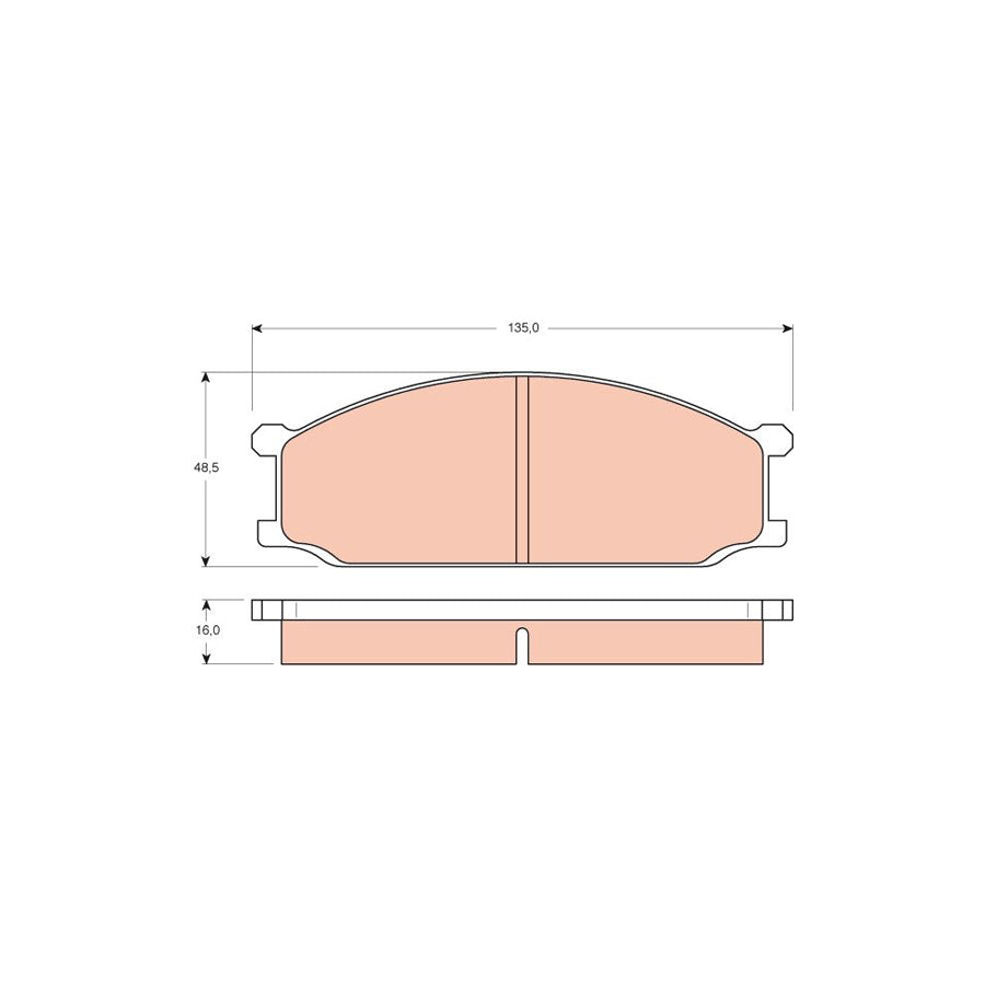 TRW Gdb204 Brake Pad Set For Mitsubishi L300 Delica Ii Van L03_P Not Prepared For Wear Indicator