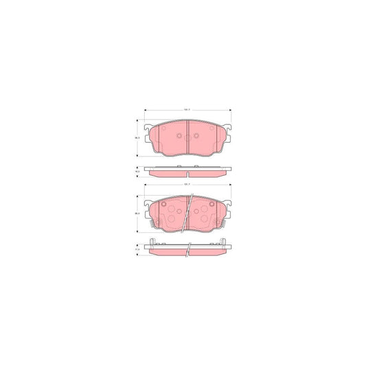 TRW Gdb3253 Brake Pad Set With Acoustic Wear Warning