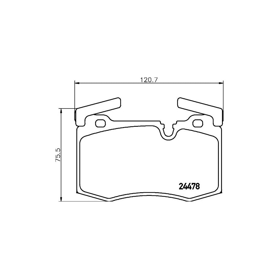 Hella 8DB 355 014 111 Brake Pad Set Prepared For Wear Indicator