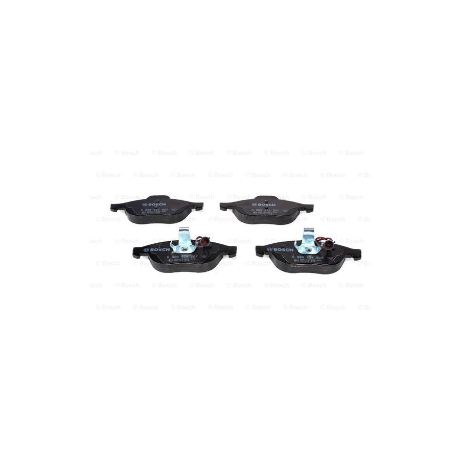 Bosch 0986424507 Brake Pad Set With Integrated Wear Sensor With Anti Squeak Plate With Piston Clip BP266