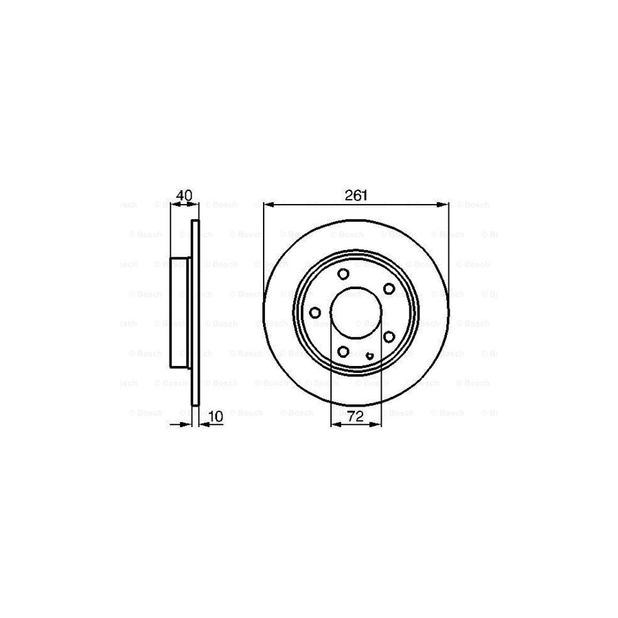 BOSCH 0 986 478 633 Brake Disc Solid Oiled