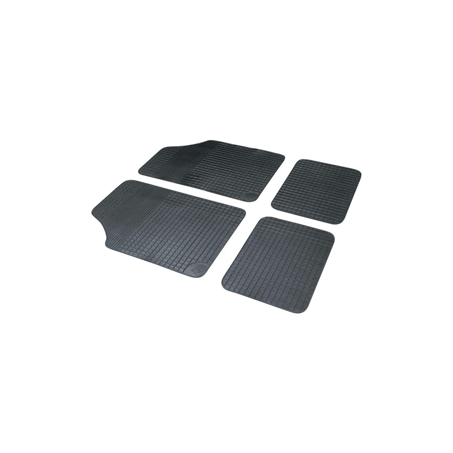 WALSER Universal fit 14833 Floor mat set Elastomer, Front and Rear, Quantity: 4, Black