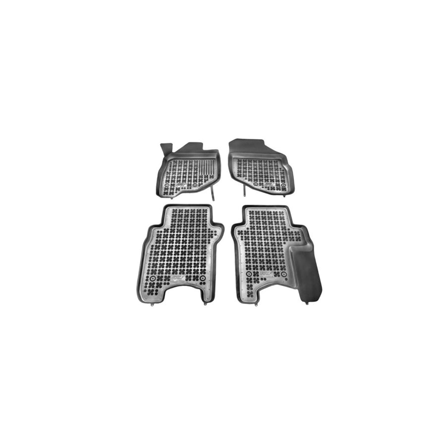 REZAW PLAST Tailored 200910 Floor mat set for HONDA Jazz Hatchback (GD, GE3, GE2) Elastomer, Front and Rear, Quantity: 4, Black