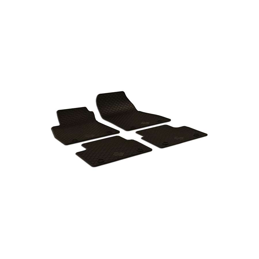 WALSER 50786 Floor mat set for OPEL INSIGNIA Elastomer, Front and Rear, Quantity: 4, Black
