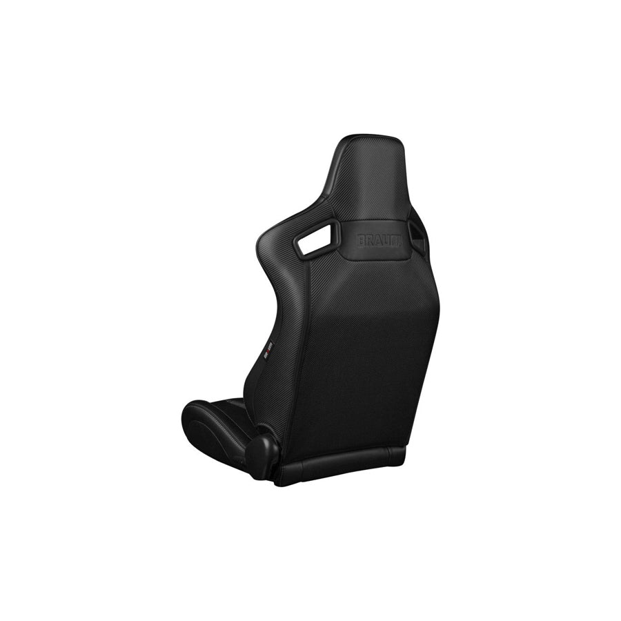 BRAUM Elite-X Series Diamond Edition Black Leatherette Racing Seats With Grey Stitching - Pair