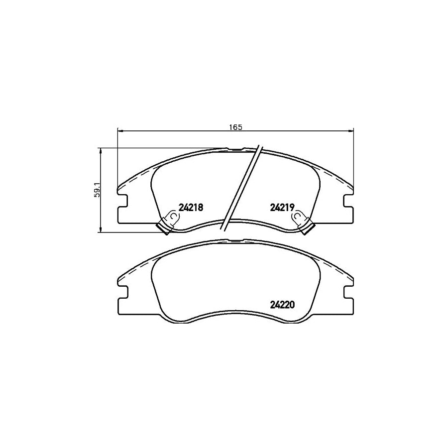 Hella 8DB 355 012 041 Brake Pad Set For Kia Cerato With Acoustic Wear Warning