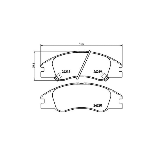 Hella 8DB 355 012 041 Brake Pad Set For Kia Cerato With Acoustic Wear Warning