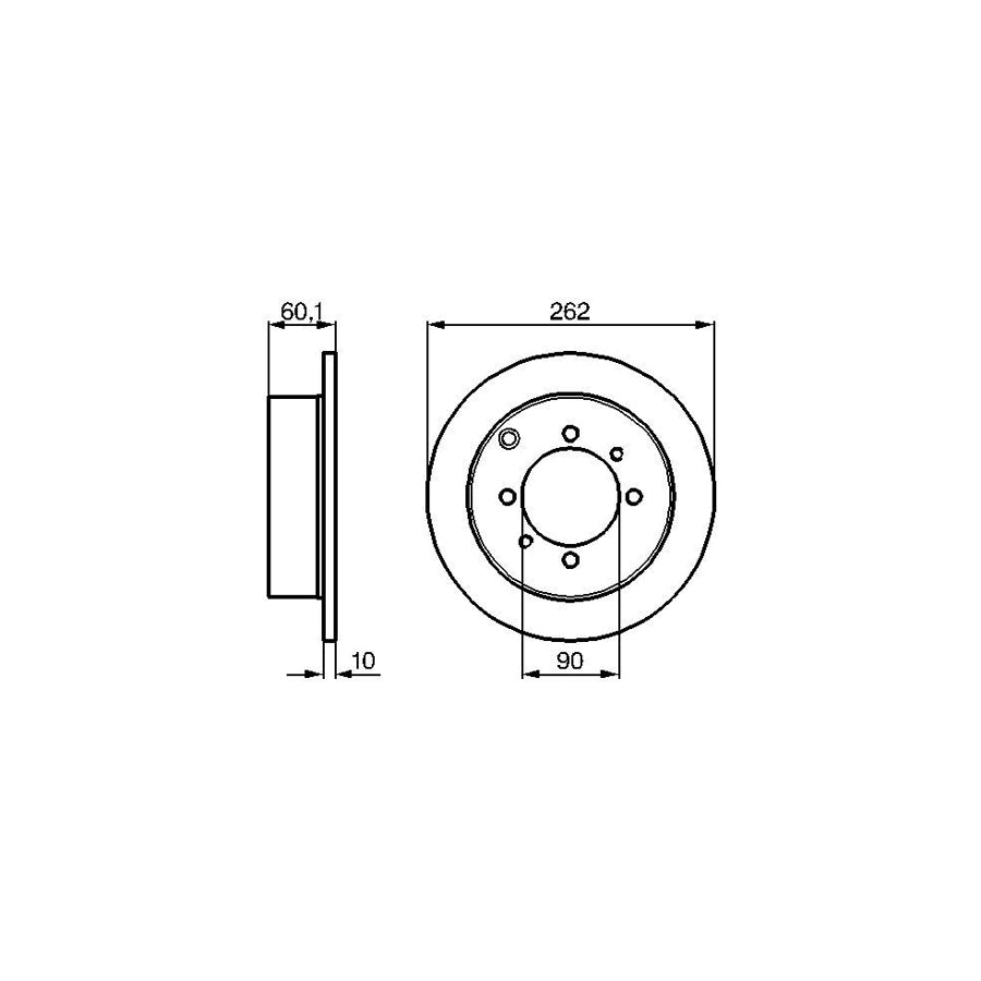 BOSCH 0 986 478 655 Brake Disc Solid Oiled