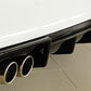 Rieger 00088172 Audi 8V S3 Rear Diffuser for Original Twin Tailpipe Left & Right - Glossy Black