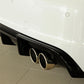 Rieger 00088172 Audi 8V S3 Rear Diffuser for Original Twin Tailpipe Left & Right - Glossy Black