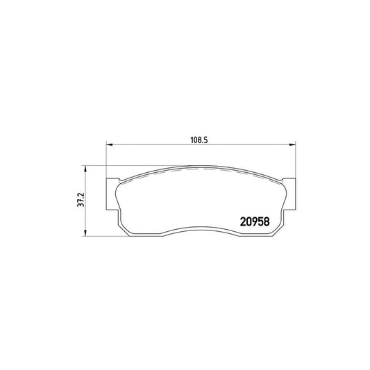 Brembo P 56 011 Brake Pad Set Excl Wear Warning Contact