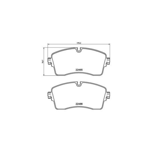 Brembo P 44 028 Brake Pad Set Excl Wear Warning Contact With Brake Caliper Screws
