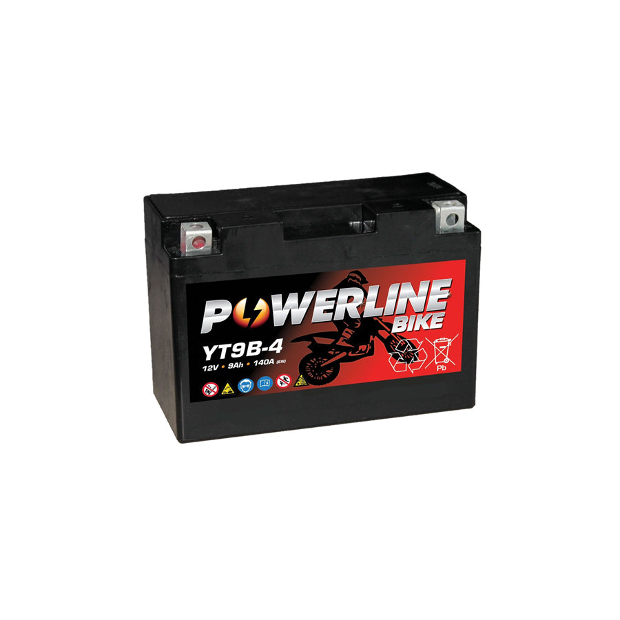 Powerline YT9B-4 Motorcycle Battery 12V 9Ah YT9B4
