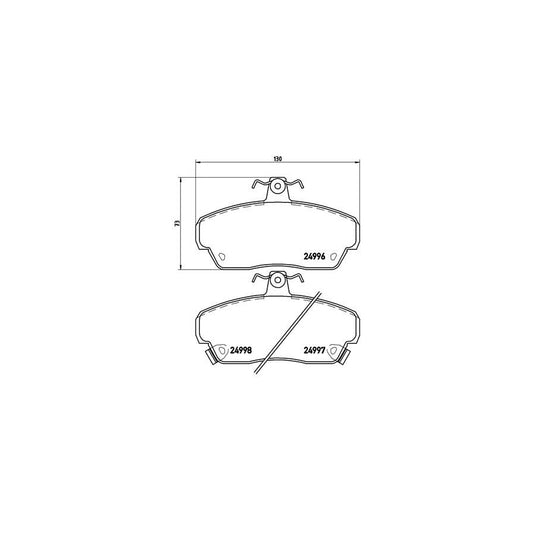 Brembo P 52 020 Brake Pad Set With Acoustic Wear Warning