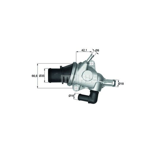 MAHLE ORIGINAL TI 125 88 Engine thermostat Opening Temperature: 88°C, without gasket / seal
