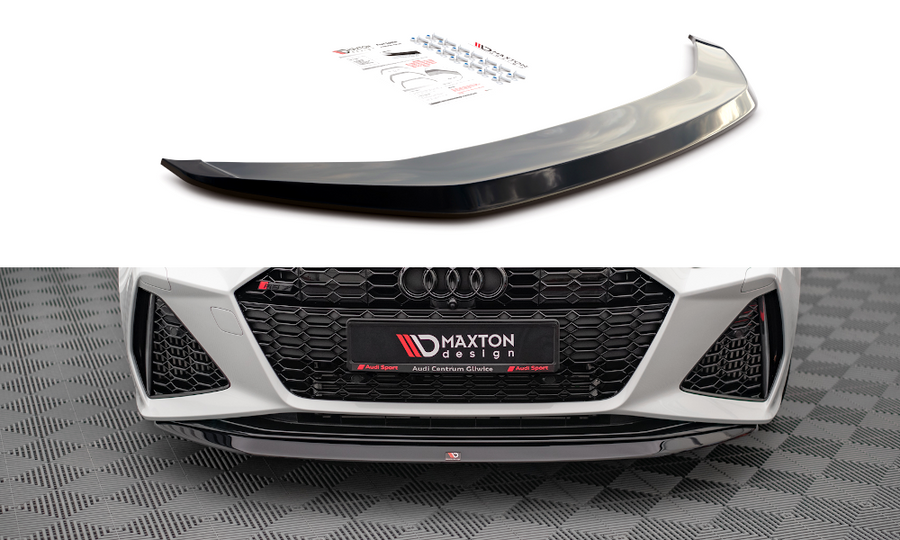 Maxton Design AU-RS6-C8-FD3T Front Splitter V.3 Audi RS6 C8 / RS7 C8 | Duco Car Parts UK Car Parts