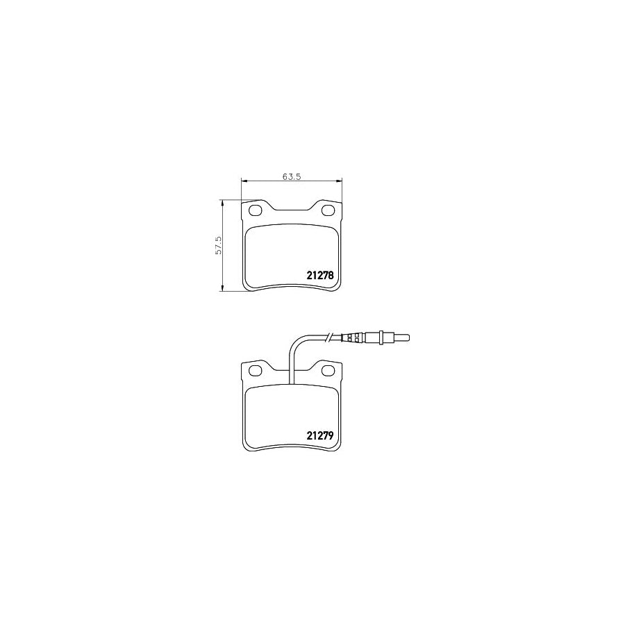 Hella 8DB 355 007 491 Brake Pad Set With Integrated Wear Warning Contact